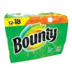 BOUNTY PAPER TOWEL 2PLY 12=18 REGULAR ROLL INDIVIDUALLYWRAPPED