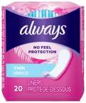 ALWAYS PANTY LINER 20CT REG UNSCENT