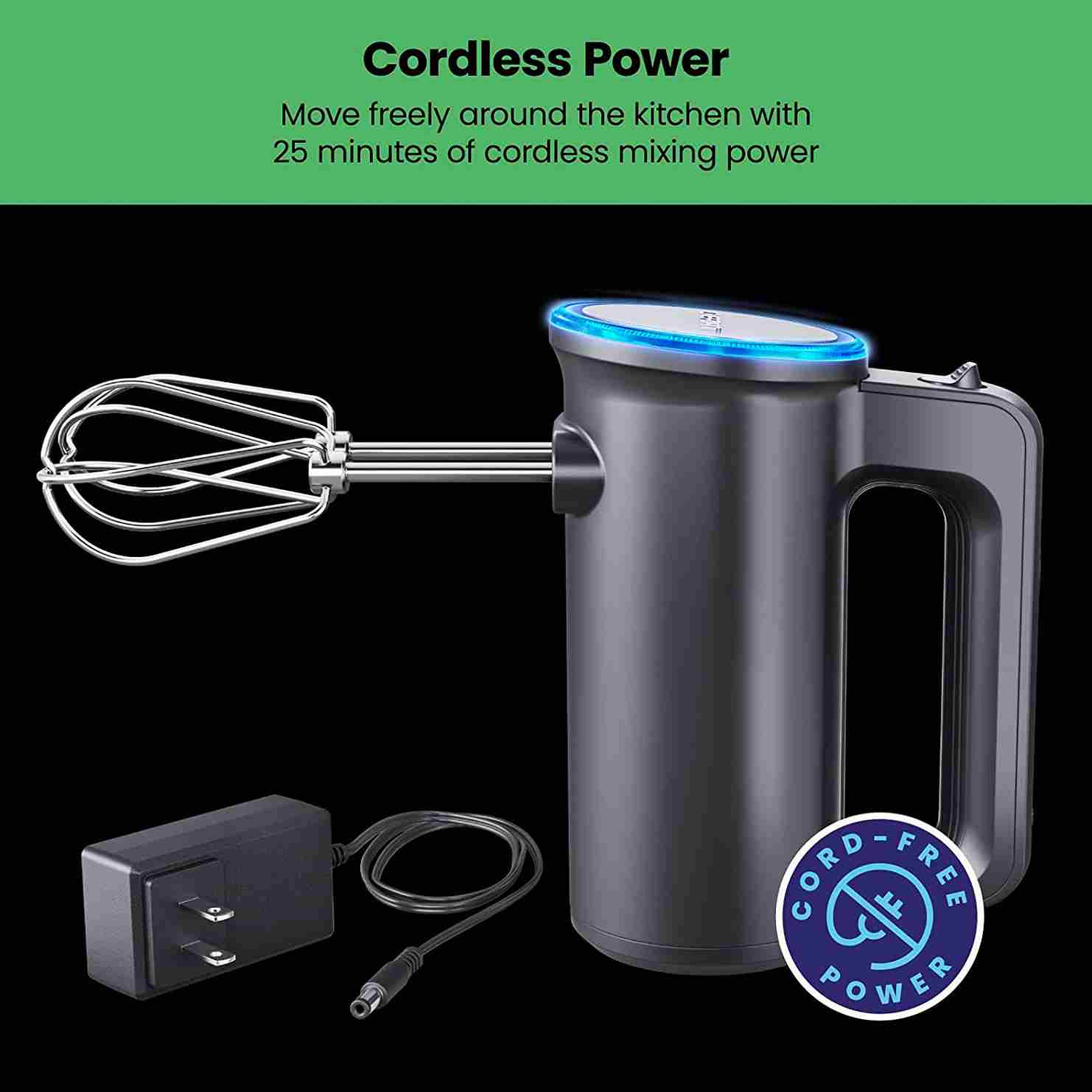 Chefman Cordless Hand Mixer