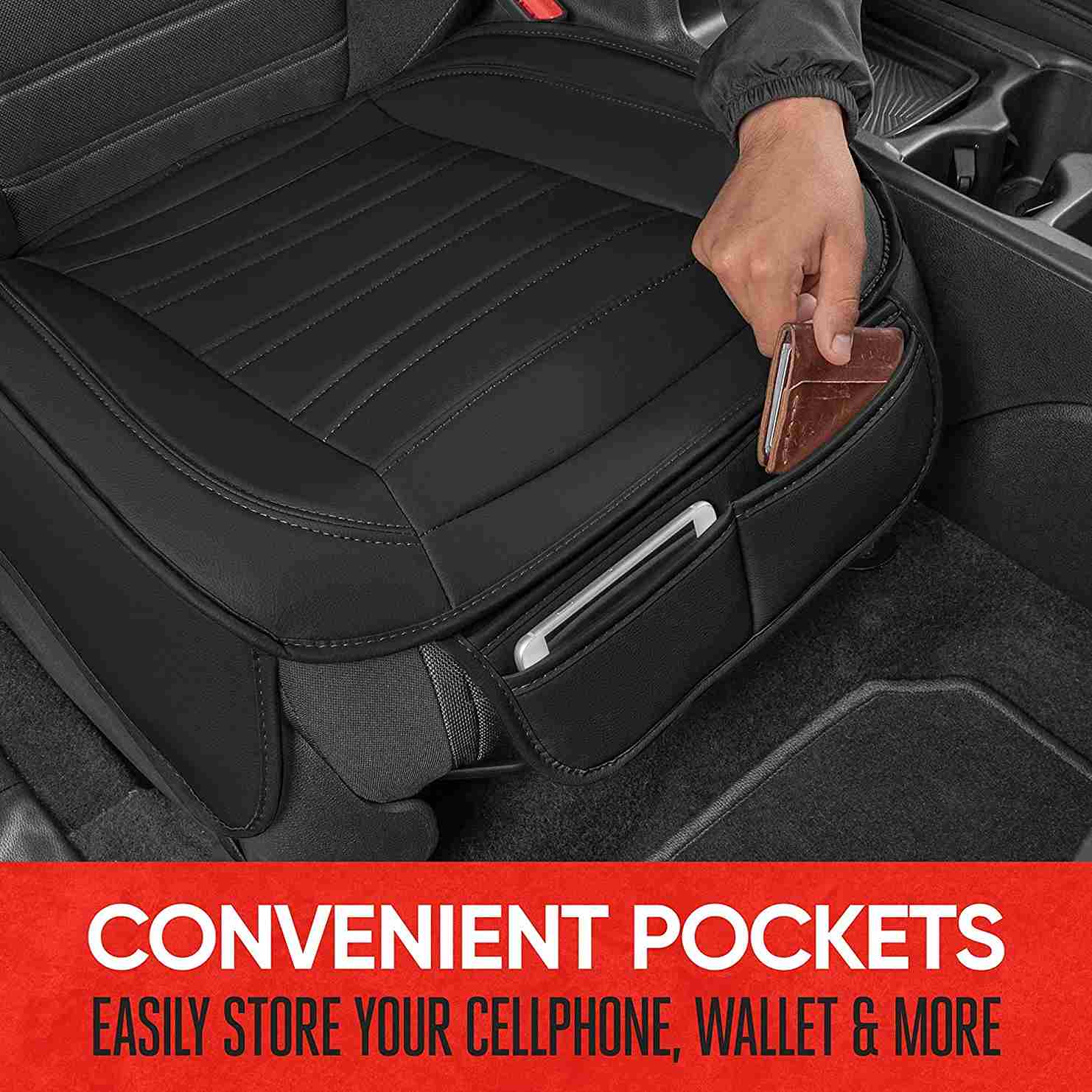 Motor Trend Black Faux Leather 2-Count