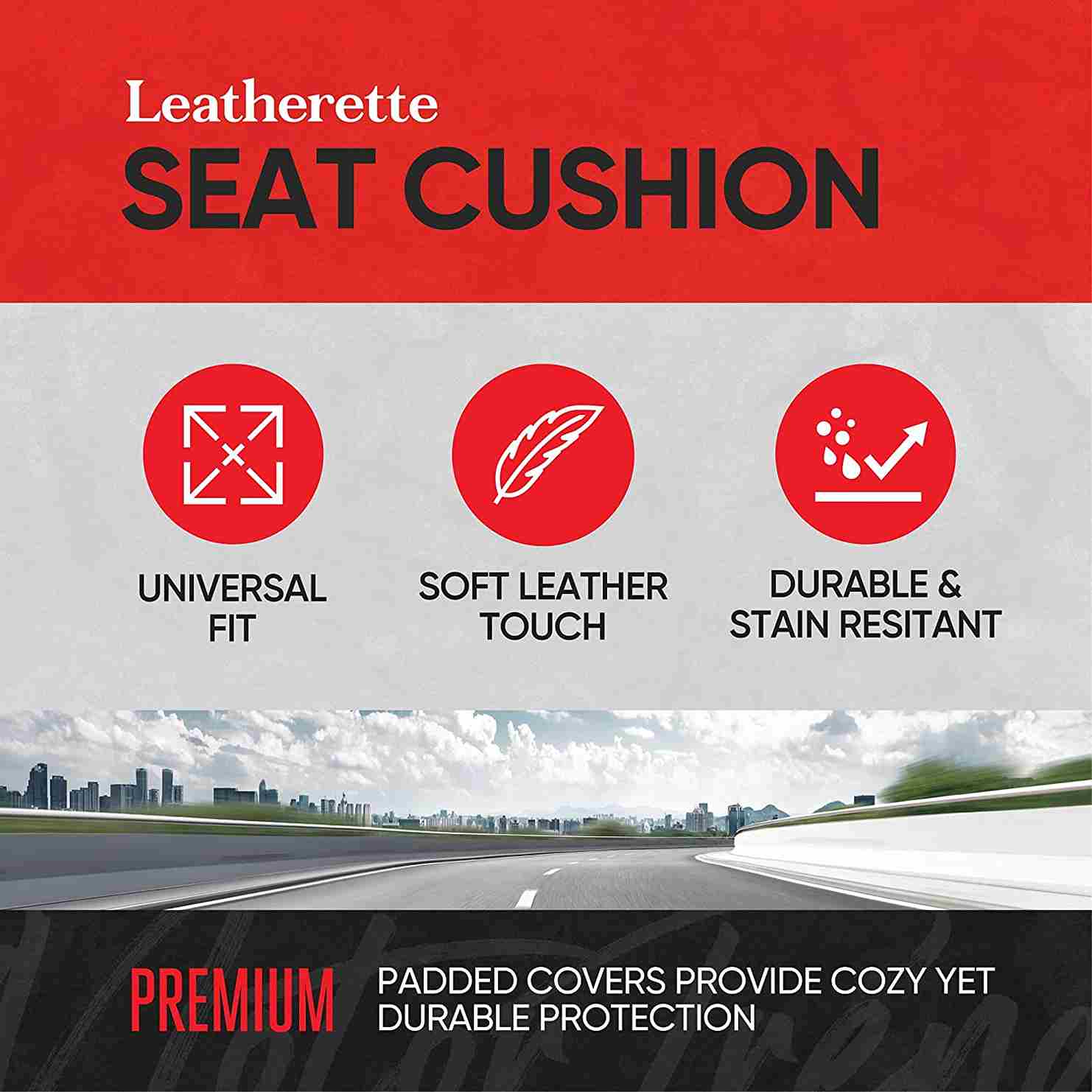 Motor Trend Black Faux Leather 2-Count