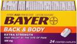 BAYER BACK & BODY 500MG 24CT