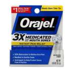 ORAJEL PAIN RELIEF GEL 0.18 OZ 3X MEDICATED FOR ALL MOUTH SORES