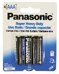 PANASONIC BATTERIES AAA4 SUPER HEAVYDUTY